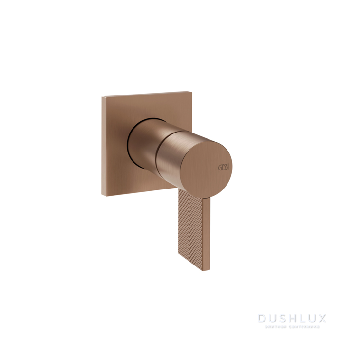 Фото Gessi Inverso Diamantato Смеситель для раковины, настенный, цвет: Copper Brushed PVD