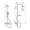 Hansgrohe Vernis Shape Душевая стойка с верхним душем 230 1jet с термостатом, EcoSmart, цвет: хром