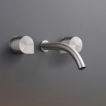 CEA Design DUET Смеситель для раковины, настенный, цвет: нержавеющая сталь