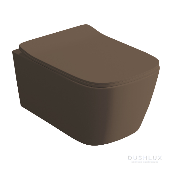 Фото Artceram A16 Унитаз подвесной 36x52см, безободковый, saniglaze, the.reel, цвет: brown tortora