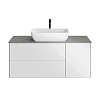 Kerama Marazzi Plaza Modern Тумба 120x48см., подвесная, 3 ящика, цвет: белый/дуб виченце