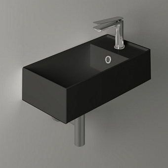 Simas Agile Раковина подвесная 50x27 см, с 1 отв., цвет: черный матовый