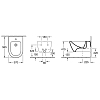 Villeroy&Boch Subway 2.0 Биде подвесное 56x37см., 1 отв., с переливом, цвет: альпийский белый