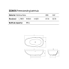 Dea Design Modern Ванна 180x94x52см., отдельностоящая, Solid Surface, цвет: Black №16
