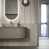 Oasis Naos Композиция №3 Комплект мебели 216x56xh45см, подвесной, мраморный топ pietra medea, цвет: никель черный/лак матовый