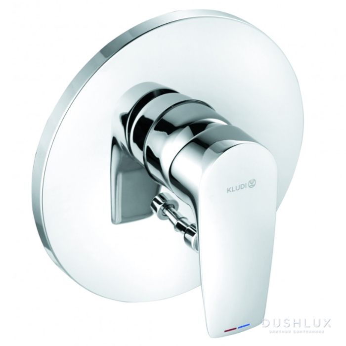 Фото Kludi Pure&Solid Смеситель для ванны/душа, встраиваемый, цвет: хром