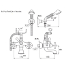 Stella Italica Смеситель для ванны 3274/305/6 с ручным душем, цвет: хром