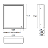 EMCO Prime2 Зеркальный шкаф 60x70см., с подсветкой, встраиваемый, 1 дверь, L, 2 полки, розетка, цвет: черный
