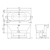 Villeroy&Boch Oberon 2.0 Ванна пристенная, 180х80х62см., цвет: альпийский белый