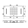 Almar Rectangular Верхний душ, потолочный, 70х38см, 2 режима, цвет: нержавеющая сталь