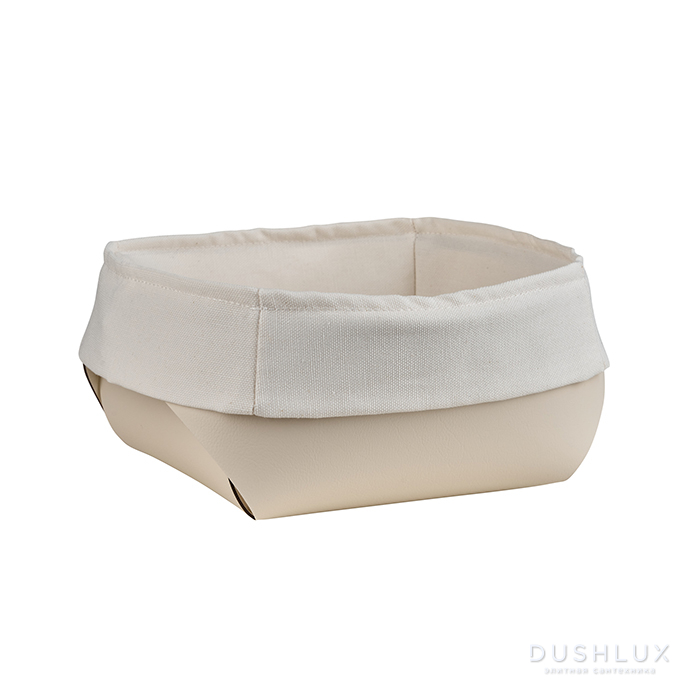 ADJ Корзина для хлеба, 15x15xH7 см., цвет: панна котта/белый