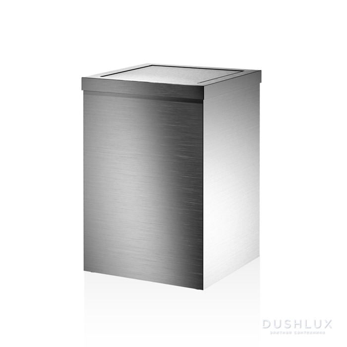 Фото Decor Walther DW 113 Корзина для бумаги 20x20x30см, с крышкой, цвет: сталь матовая