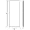 CEA Design ABACO Зеркало 42.5x100см., подвесное, прямоугольное, с белой LED подсветкой 4000K, цвет: нержавеющая сталь