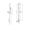 Gessi Shower316 Штанга в комплекте с душевой лейкой с легкой очисткой, шланг 1,50 м, вывод воды из стены, цвет: шлифованная сталь