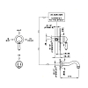 Nicolazzi P.m. Blanc Смеситель для умывальника однорычажный, встраиваемый, излив: 175мм, ручки белая керамика, цвет: хром