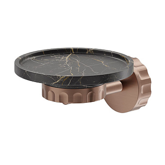 Newform Ionika supreme accessori Мыльница подвесная, черный мрамор, цвет: PVD brushed copper bronze