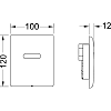 TECEplanus Urinal Панель смыва с инфракрасным датчиком, 6 V батарея, цвет: белый глянцевый