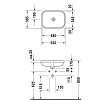 Duravit Happy D.2 Раковина встраиваемая 48х34.5 см, без отв. с покрытием WonderGliss, цвет: белый