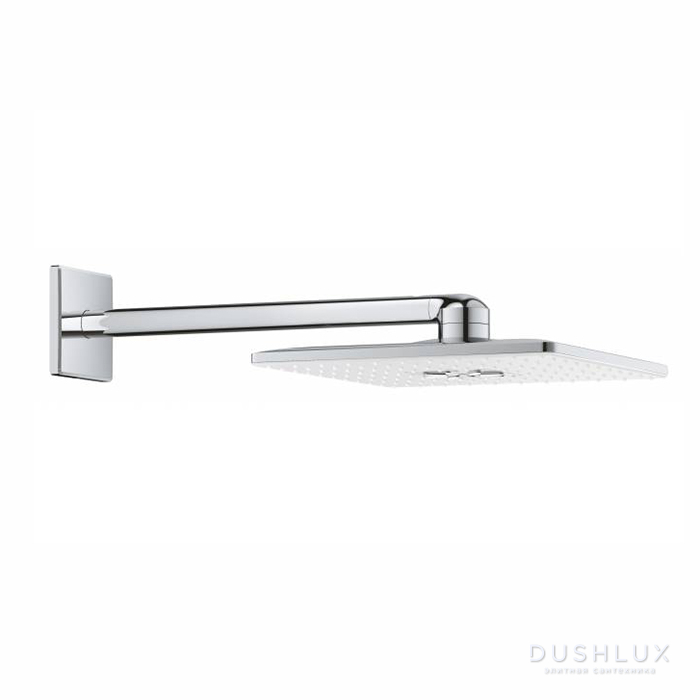 Фото Grohe RSH Верхний душ с кронштейном 43см., настенный, квадратный, цвет: белый