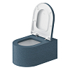 Duravit Millio Унитаз подвесной, 37x57см., декор "Pattern", крепление в компл., цвет: синий матовый