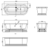 Burlington Ванна отдельностоящая 180x85x63.3см., цвет: белый