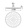 Nobili Shower Верхний душ, ø30см., цвет: хром