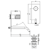 Fima Carlo Frattini Spillo Tech Смеситель для раковины, встраиваемый, излив: 20.3см., цвет: золото