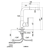 Paffoni Sly Смеситель для кухни, на 1 отв., с поворотным изливом, цвет: хром