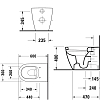 Duravit Bento Starck Box Унитаз 37x60 см, напольный, с сиденьем, цвет: белый глянцевый