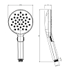 Gessi Origini Ручной душ, 3 режима, цвет: Black XL