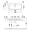 Duravit Qatego Раковина 100x47 см, 1 отв., накладная, цвет: белый