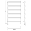 Secado Кродо Полотенцесушитель 60x80 см, электрический, цвет: черный матовый