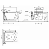 TOTO GP Унитаз 38x54cм., подвесной, безободковый, tornado, CeFiONtect, cиденье Washlet, цвет: белый