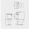 Devon&Devon Westminster Унитаз моноблок 64x36,5 cм, горизонтальный выпуск, с бачком, цвет: белый/бронза