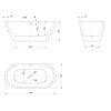 Knief Form XS Ванна отдельностоящая 155x75x60см., без слива-перелива, цвет: белый матовый