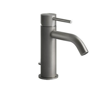 Gessi Flessa Смеситель однорычажный с донным клапаном, цвет: шлифованная сталь