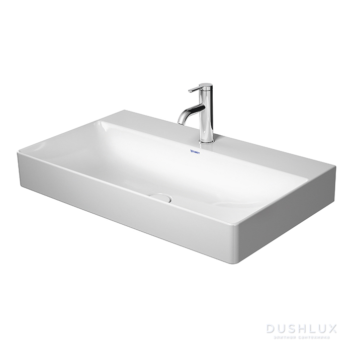 Фото Duravit DuraSquare Раковина накладная 80x47 см, с 1 отв., без перелива, цвет: белый