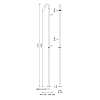 CEA Design GRADI Душевая колонна со смесителем прогрессивным и верхним душем, Conical rain jet, цвет: нержавеющая сталь