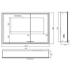 EMCO Prestige2 Зеркальный шкаф 66x101.5см., встраиваемый, LED-подсветка, 2 двери, 2 полки, розетка, левый, без EMCO light system