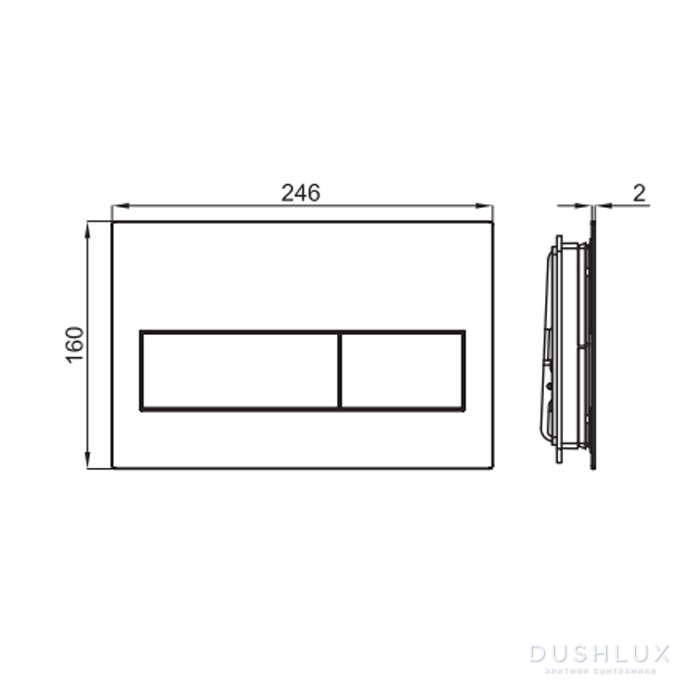 Noken Tono Двойная кнопка смыва, цвет: нержавеющая сталь (артикул ...