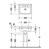 Duravit Starck 3 Раковина 55x43см., подвесная, 1 отв., цвет: белый