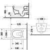 Duravit ME by Starck Унитаз 37x57см., подвесной, Durafix, цвет: белый