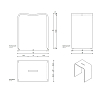 Decor Walther Stone Stool Душевая табуретка 46x40x28см, напольный, цвет: белый