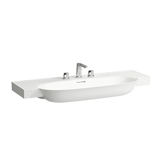 Laufen New Classic Раковина накладная 120х48х7.5см, с 3 отв., с переливом, цвет: белый матовый