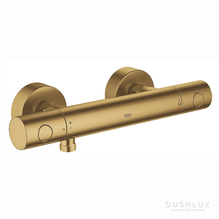 Фото Grohe Grohtherm 1000 Cosmopolitan M Смеситель для душа, настенный, термостатический, цвет: brushed cool sunrise