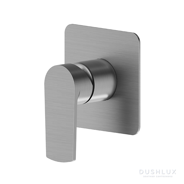 Фото Newform Haka Смеситель для душа, встраиваемый, на 1 поток, цвет: PVD brushed gun metal