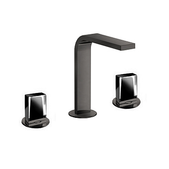 Fantini Venezia In Смеситель для раковины, 3 отв.,  излив 150 мм, цвет: Matt Gun Metal PVD