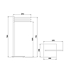 Treemme TAG# Quadra Полотенцедержатель напольный 78х34см., цвет: хром