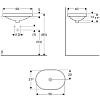 Geberit VariForm Раковина 60x40см., встраиваемая, без отв., цвет: белый