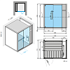 Effegibi One H Хаммам для ниши L.H. 214x171xh226см, отделка: на выбор
